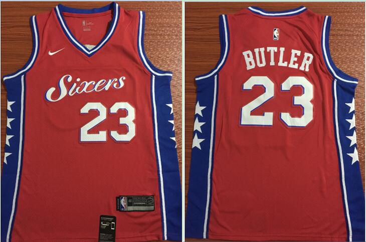 Men Philadelphia 76ers 23 Butler Red Nike Game NBA Jerseys